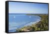 View of Mana Island, Mamanuca Islands, Fiji, South Pacific, Pacific-Ian Trower-Framed Stretched Canvas