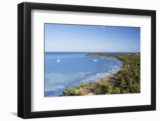 View of Mana Island, Mamanuca Islands, Fiji, South Pacific, Pacific-Ian Trower-Framed Photographic Print