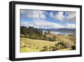 View of Manaia Harbour and Farmland-Ian-Framed Photographic Print