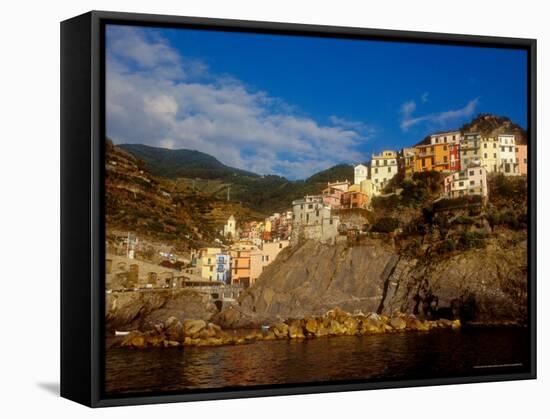 View of Manarola, Cinque Terre, Italy-Alison Jones-Framed Stretched Canvas