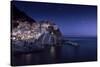 View of Manarola on a Starry Night, La Spezia, Liguria, Northern Italy-null-Stretched Canvas