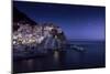 View of Manarola on a Starry Night, La Spezia, Liguria, Northern Italy-null-Mounted Photographic Print