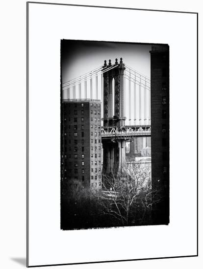 View of Manhattan Bridge in Winter-Philippe Hugonnard-Mounted Photographic Print