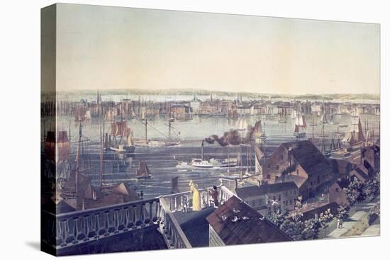 View of Manhattan from Brooklyn, 1837-null-Stretched Canvas