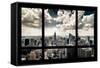 View of Manhattan, New York from Window-Steve Kelley-Framed Stretched Canvas