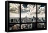 View of Manhattan, New York from Window-Steve Kelley-Framed Stretched Canvas