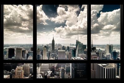 View Of Manhattan New York From Window Photographic Print Steve Kelley Allposters Com