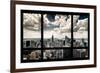 View of Manhattan, New York from Window-Steve Kelley-Framed Photographic Print