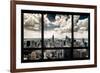 View of Manhattan, New York from Window-Steve Kelley-Framed Photographic Print