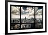 View of Manhattan, New York from Window-Steve Kelley-Framed Photographic Print