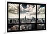 View of Manhattan, New York from Window-Steve Kelley-Framed Photographic Print