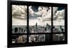 View of Manhattan, New York from Window-Steve Kelley-Framed Photographic Print