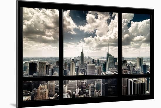 View of Manhattan, New York from Window-Steve Kelley-Mounted Photographic Print