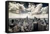 View of Manhattan, New York-Steve Kelley-Framed Stretched Canvas