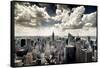 View of Manhattan, New York-Steve Kelley-Framed Stretched Canvas