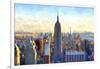 View of Manhattan-Philippe Hugonnard-Framed Giclee Print