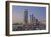 View of Marina and City Skyline, Abu Dhabi, United Arab Emirates, Middle East-Jane Sweeney-Framed Photographic Print