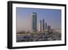 View of Marina and City Skyline, Abu Dhabi, United Arab Emirates, Middle East-Jane Sweeney-Framed Photographic Print