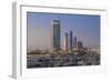 View of Marina and City Skyline, Abu Dhabi, United Arab Emirates, Middle East-Jane Sweeney-Framed Photographic Print