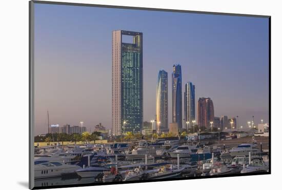 View of Marina and City Skyline, Abu Dhabi, United Arab Emirates, Middle East-Jane Sweeney-Mounted Photographic Print