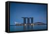 View of Marina Bay Sands Hotel from Marina Reservoir, Marina Bay, Singapore-null-Framed Stretched Canvas