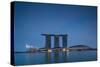 View of Marina Bay Sands Hotel from Marina Reservoir, Marina Bay, Singapore-null-Stretched Canvas