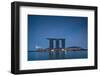 View of Marina Bay Sands Hotel from Marina Reservoir, Marina Bay, Singapore-null-Framed Photographic Print