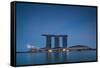 View of Marina Bay Sands Hotel from Marina Reservoir, Marina Bay, Singapore-null-Framed Stretched Canvas