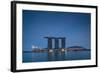 View of Marina Bay Sands Hotel from Marina Reservoir, Marina Bay, Singapore-null-Framed Photographic Print