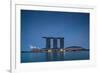 View of Marina Bay Sands Hotel from Marina Reservoir, Marina Bay, Singapore-null-Framed Photographic Print