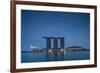 View of Marina Bay Sands Hotel from Marina Reservoir, Marina Bay, Singapore-null-Framed Photographic Print