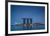 View of Marina Bay Sands Hotel from Marina Reservoir, Marina Bay, Singapore-null-Framed Photographic Print