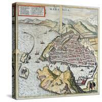 View of Marseille in the 16th Century-Franz Hogenberg-Stretched Canvas