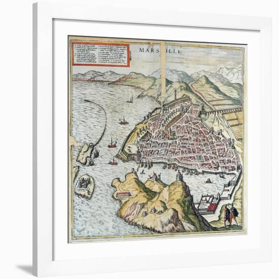 View of Marseille in the 16th Century-Franz Hogenberg-Framed Giclee Print