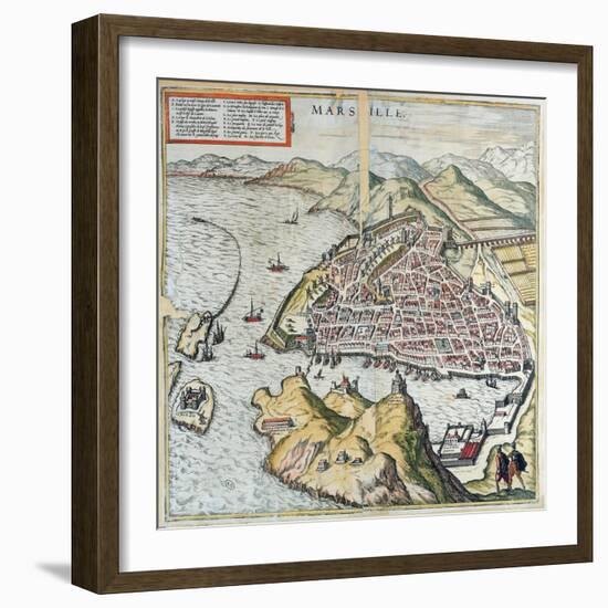 View of Marseille in the 16th Century-Franz Hogenberg-Framed Giclee Print