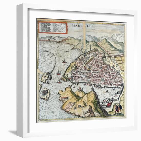 View of Marseille in the 16th Century-Franz Hogenberg-Framed Giclee Print