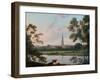 View of Masham and the River Ure at Masham, 1816-Julius Caesar Ibbetson-Framed Giclee Print