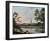 View of Masham and the River Ure at Masham, 1816-Julius Caesar Ibbetson-Framed Giclee Print