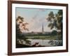 View of Masham and the River Ure at Masham, 1816-Julius Caesar Ibbetson-Framed Giclee Print