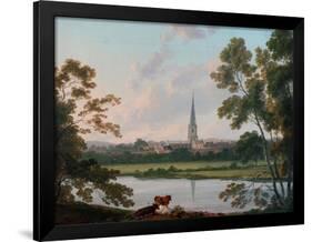 View of Masham and the River Ure at Masham, 1816-Julius Caesar Ibbetson-Framed Giclee Print