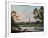 View of Masham and the River Ure at Masham, 1816-Julius Caesar Ibbetson-Framed Giclee Print