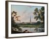 View of Masham and the River Ure at Masham, 1816-Julius Caesar Ibbetson-Framed Giclee Print