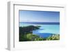 View of Matira Beach and Lagoon, Bora Bora, Society Islands, French Polynesia, Pacific-Ian Trower-Framed Photographic Print