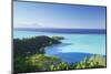 View of Matira Beach and Lagoon, Bora Bora, Society Islands, French Polynesia, Pacific-Ian Trower-Mounted Photographic Print