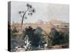 View of Mayan Ceremonial Center of Uxmal, Yucatan, Mexico-Frederick Catherwood-Stretched Canvas