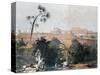 View of Mayan Ceremonial Center of Uxmal, Yucatan, Mexico-Frederick Catherwood-Stretched Canvas