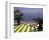 View of Mazzaro Beach from Restaurant, Taormina, Sicily, Italy-Connie Ricca-Framed Photographic Print