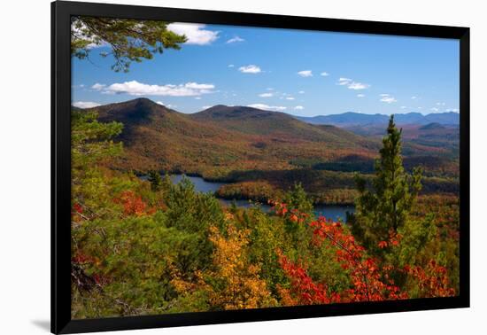 View of McKenzie Pond from Mount Baker, Adirondack Mountains State Park, New York State, USA-null-Framed Photographic Print