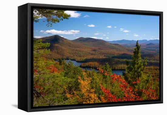 View of McKenzie Pond from Mount Baker, Adirondack Mountains State Park, New York State, USA-null-Framed Stretched Canvas