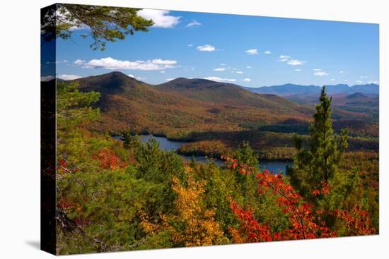 View of McKenzie Pond from Mount Baker, Adirondack Mountains State Park, New York State, USA-null-Stretched Canvas
